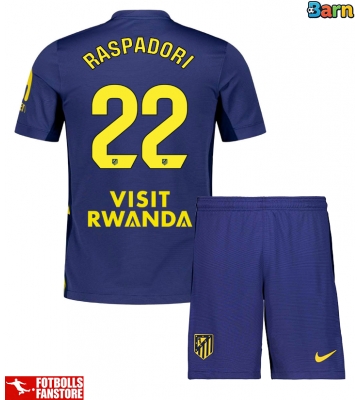 Atletico Madrid Giacomo Raspadori #22 Bortatröja Barn 2025-26 Kortärmad (+ Korta byxor)